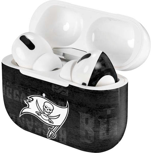 NFL Tampa Bay Buccaneers Black & White Apple AirPods Pro Skin